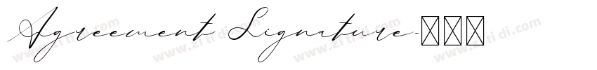 Agreement Signature字体转换